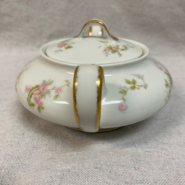 Theodore Haviland Limoges Porcelain Sugar Bowl and Creamer-Set of 2 For Sale - Image 9 of 12