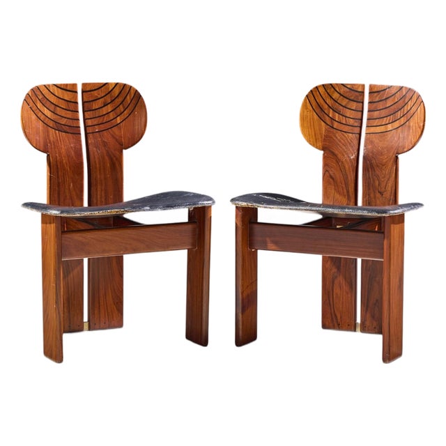 Afra & Tobia Scarpa for Maxalto Africa Mid Century Chairs - Pair For Sale