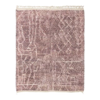 Oversize Tonal Diamond Trellis Hand-Knotted Wool Rug | 12'0" X 10'1" | One of a Kind For Sale