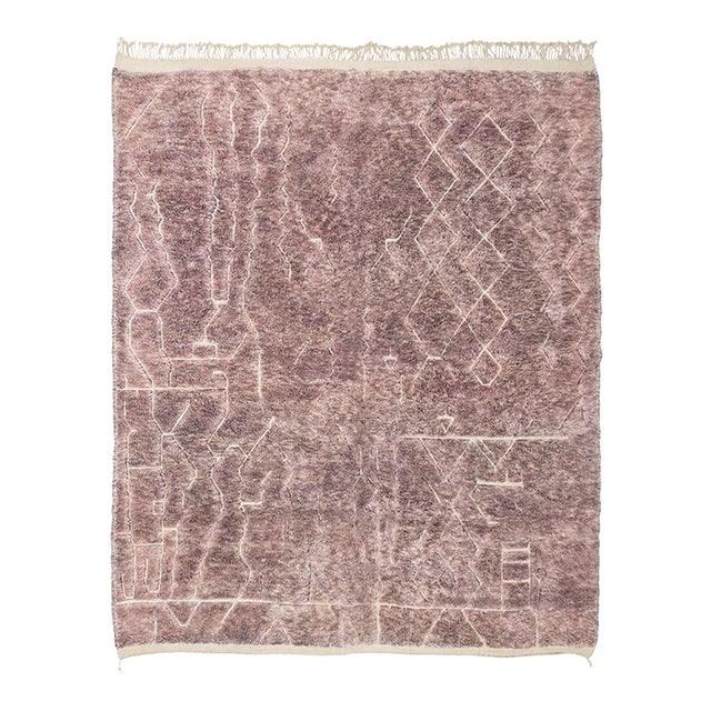 Oversize Tonal Diamond Trellis Hand-Knotted Wool Rug | 12'0" X 10'1" | One of a Kind For Sale