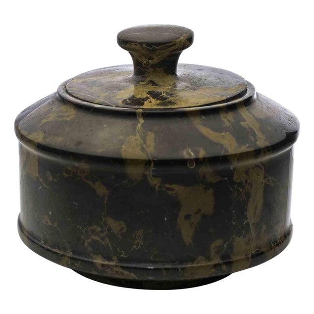 Vintage Italian Marble Tureen with Silver, Mid-20th Century For Sale