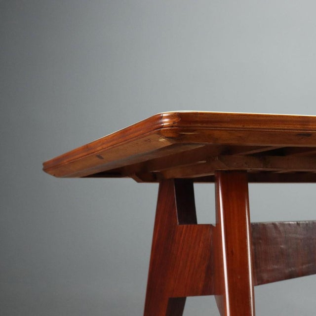 Table with Back-Treated Glass Top, 1950s For Sale - Image 5 of 10