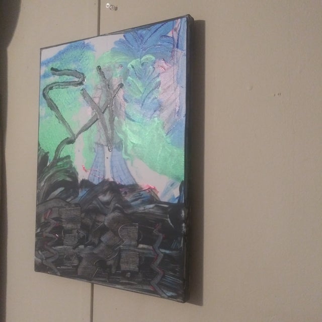 2020s The Giant Girl 12×16" Original Acrylic Painted Canvas. For Sale - Image 5 of 8