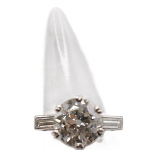 Late 19th Century Platinum Old European-Cut Diamond Ring, Size 6.75 For Sale