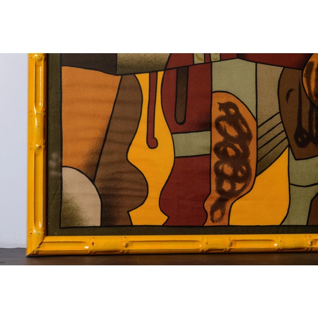 Picasso Silk Scarf, Framed, Man With a Pipe, For Sale In West Palm - Image 6 of 7