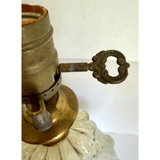 Glass 1940's Italian Venetian Murano Art Glass Table Lamp For Sale - Image 7 of 13