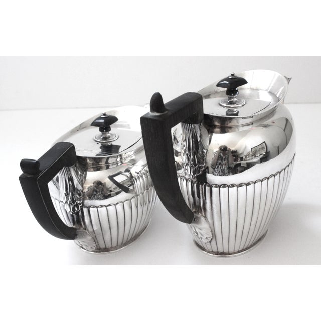 Antique Silver Plate Coffee & Tea Set, Hukin & Heath, Birmingham, England- 5 Pieces For Sale - Image 10 of 13