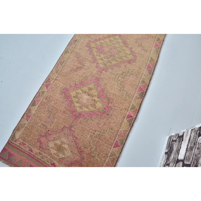 Turkish Bohemian Vintage Natural Runner For Sale - Image 3 of 10