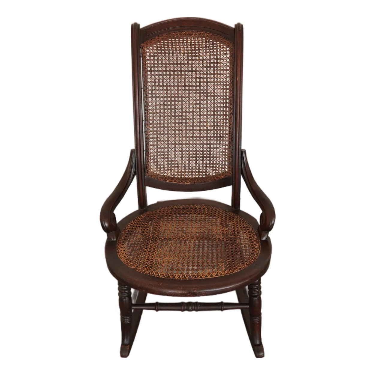 Antique Cane Rocking Chair | Chairish