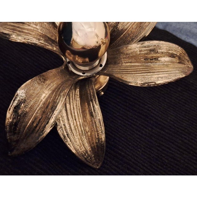 Mid-Century Organically-Shaped Brass Wall or Ceiling Lights, 1970s, Set of 2 For Sale - Image 4 of 12