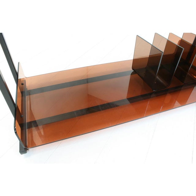 Acrylic Glass Stereo Cabinet attributed to Michel Dumas for Roche Bobois, 1970s For Sale - Image 14 of 18