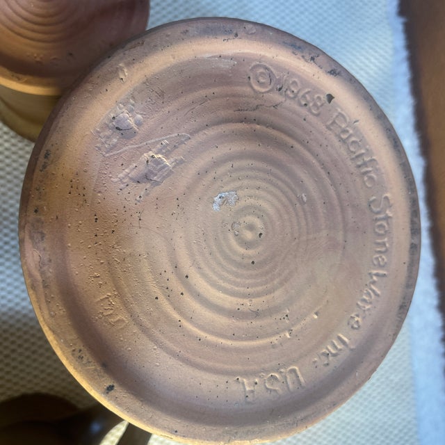 1968 Pacific Stoneware Inc. Mid-Century Pitcher & Mugs - 3 Pieces For Sale - Image 10 of 12