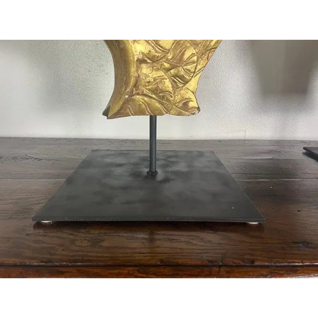 19th Century Italian Baroque Giltwood Wings on Iron Bases For Sale - Image 10 of 11