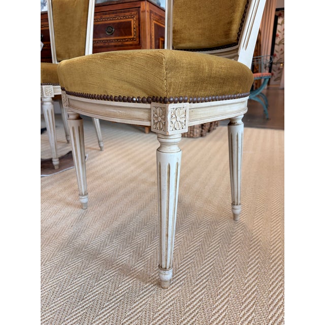 1940s Set of 6 Louis XVI Style Accent Side Chairs For Sale In Baton Rouge - Image 6 of 7