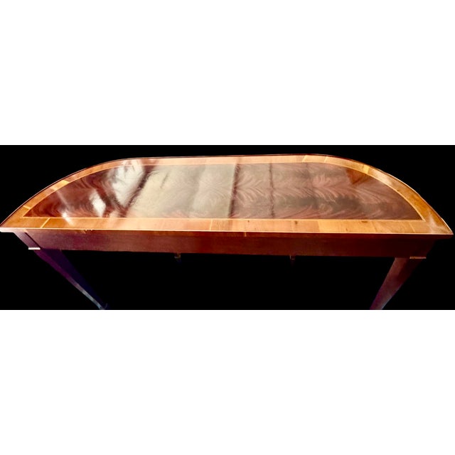 Late 20th Century Late 20th Century Hekman Furniture Federal Hepplewhite-Style Demilune Console Table For Sale - Image 5 of 12