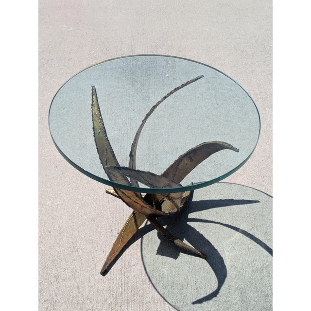 Mid-Century Modern Mid Century Torch Cut Sculptural Brutalist Side Table by Silas Seandel, C1970 For Sale - Image 3 of 10