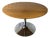 1990s Attributed Calligaris Walnut and Chrome Tulip Table For Sale