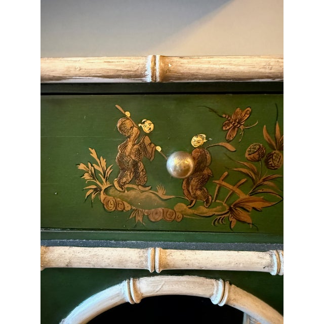Two Piece English Chinoiserie Wall Shelf and Console For Sale - Image 12 of 14