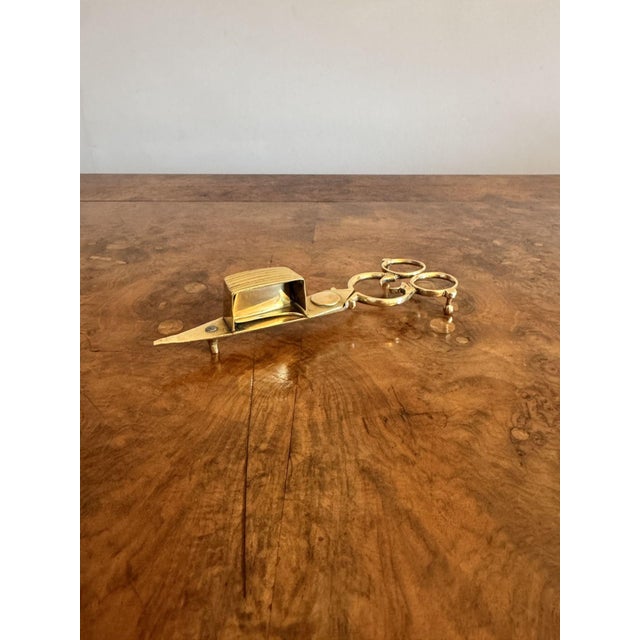 Antique Edwardian Brass Candle Snuffers and Tray, 1900s, Set of 2 For Sale - Image 6 of 7