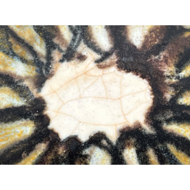 Mid-Century Modern Danish Studio Pottery Square Bowl with Flower Design from Tingkeramik, 1960s For Sale - Image 11 of 18