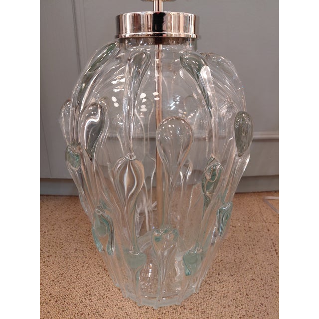 Vaughan Pair of Vaughan "Pavia" Hand-Blown Crystal Glass Table Lamps, Model tg0080.ni For Sale - Image 4 of 10