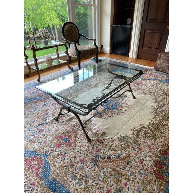2010s Contemporary Table With Beveled Glass For Sale - Image 5 of 16