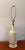 Vintage Mid-Century Danish Modern White Fluted Ceramic & Teak Table Lamp For Sale - Image 4 of 11