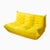Yellow Microfiber Togo Corner Chair, 2- and 3-Seat Sofa by Michel Ducaroy for Ligne Roset, Set of 3 For Sale - Image 5 of 6