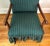 Forest Green Early 20th Century Striped Green Skirted Chair For Sale - Image 8 of 12