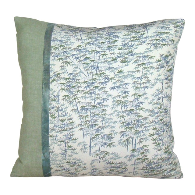 Bamboo Grove Japanese Silk Kimono Pillow Cover Chairish
