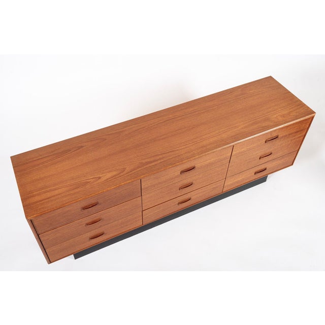 1960s Vintage Mid Century Lowboy Teak Wood Dresser 1960s For Sale - Image 5 of 10