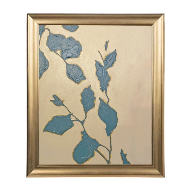 Abstract Original Botanical Abstract Painting Hand Painted Acrylic Modern Floral Wall Art by Tatiana Duperault For Sale - Image 3 of 11