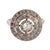 Traditional Early 20th Century French Belle Epoque Diamond 18k White Gold Target Ring, Size 4.25 For Sale - Image 3 of 6