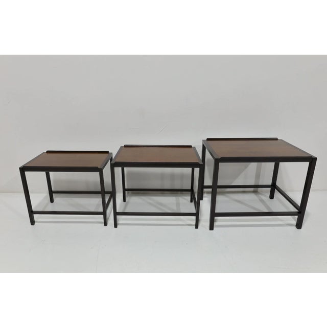 Dunbar Furniture Mid 20th Century Nesting Tables Attributed to Dunbar For Sale - Image 4 of 7