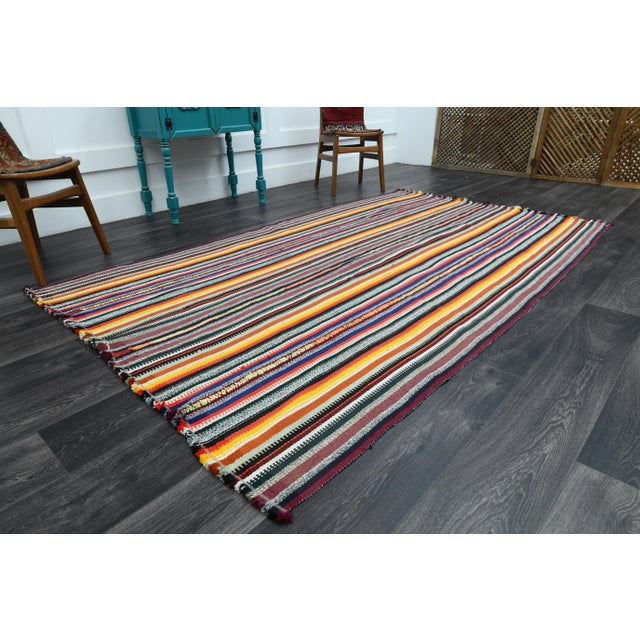 1970s 1970s Vintage Turkish Oushak Handmade Wool Cotton Pink Area Rug For Sale - Image 5 of 11