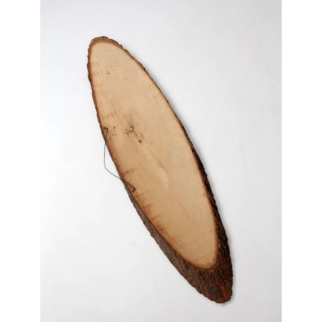 Vintage Hand Painted Landscape on Wood Slab Wall Decor For Sale - Image 11 of 11