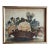 19th Century American Theorem Painting on Velvet of a Basket of Flowers in Gilt Wood Frame For Sale