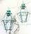 1980s Stunning Pair of Vintage Solid Brass & Glass Geometric Hanging Lanterns - a Pair For Sale - Image 14 of 16