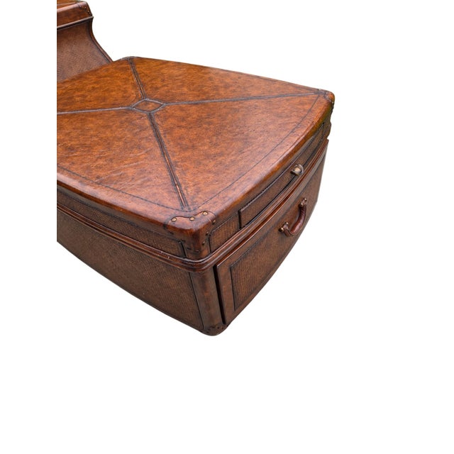 this Thomasville collection was made by Castilex exclusively for thomasville. Beautiful Thomasville leather wrapped table...