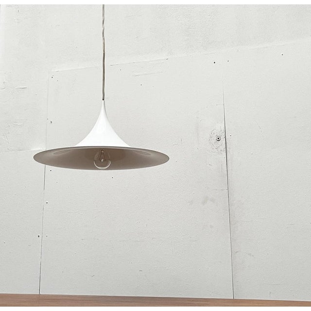 Mid-Century Space Age Semi Pendant Lamp by Bondrup & Thorup for Egoluce, Italy, 1970s For Sale - Image 16 of 18