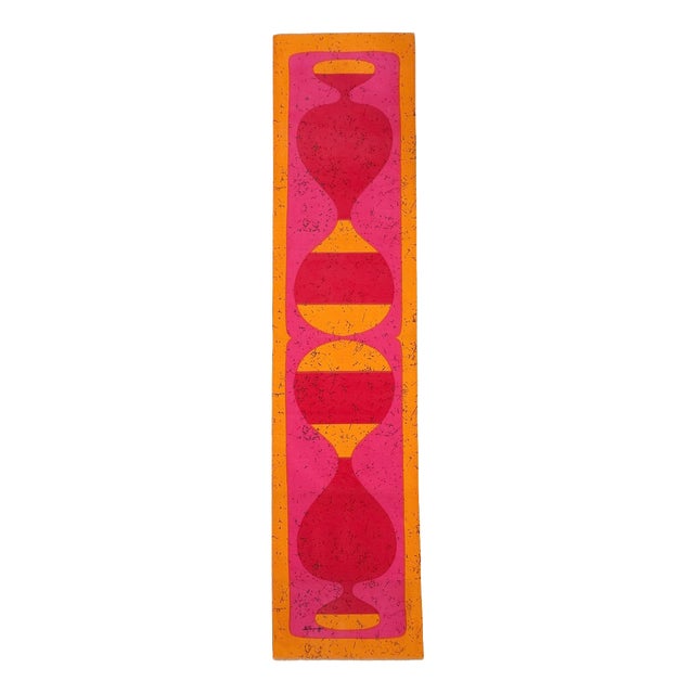 Mid-Century Modern German Pop Art Screen-Printed Wall Hanging by Traute Sänger, 1970s For Sale