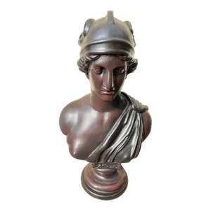 Vintage Italian Souvenir of Grand Tour Bust of Minerva .