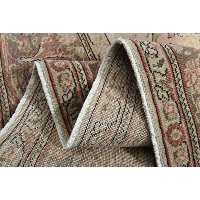 1970s Vintage Persian Handmade Wool Cotton Pink Area Rug For Sale - Image 4 of 11