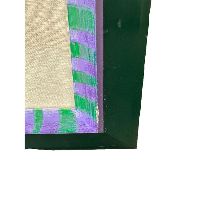 Lavender 1990s "The Kiss by Patricia Bomberg" Original Watercolor Painting on Paper, Signed, Framed For Sale - Image 8 of 14