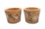 A Pair of Vintage Solid Teak Hand-Painted Floral Cache Pots For Sale In West Palm - Image 6 of 12