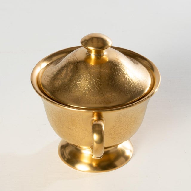 Vintage Mid-Century Modern Pickard China Gold Tea Set - 3pcs For Sale - Image 14 of 17