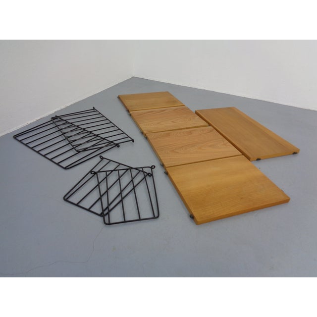 Swedish Ash and Metal Wall Unit by Kajsa & Nils Nisse Strinning for String, 1950s, Set of 9 For Sale - Image 13 of 18