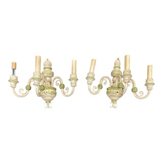 Vintage Candelabra Style Wall Sconces - Set of 2 For Sale