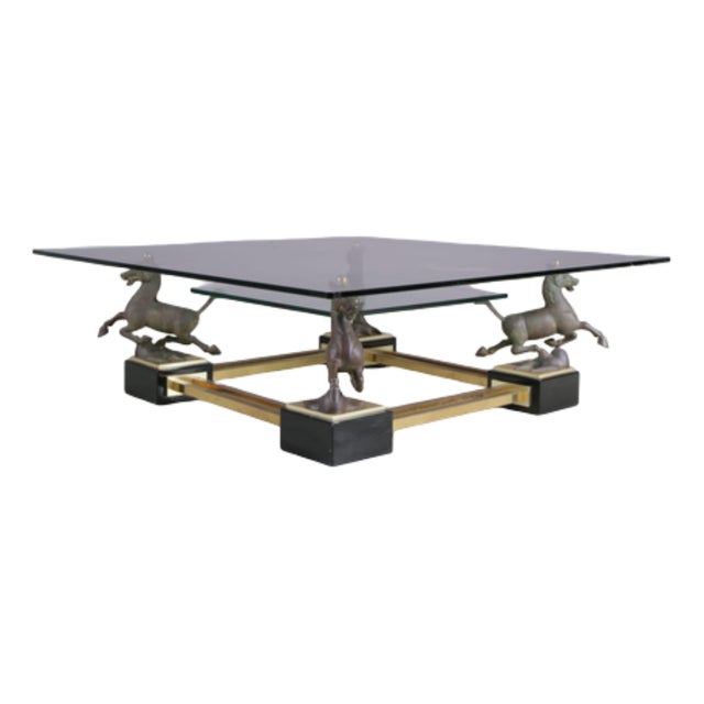 Flying Horse of Gansu Coffee Table from Maison Charles, France, 1970s For Sale