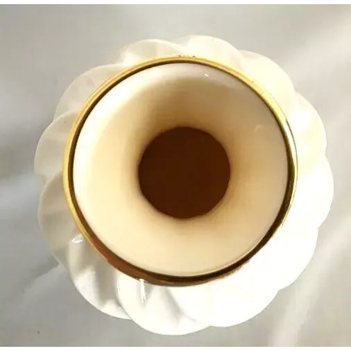 Mid-Century Modern Vintage Lenox Richmond Collection Gold Trim Swirl Vase For Sale - Image 3 of 5